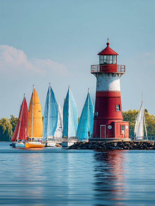 Der Wind trägt die Segel, das Meer spiegelt das Leben - CALVENDO Foto-Puzzle'