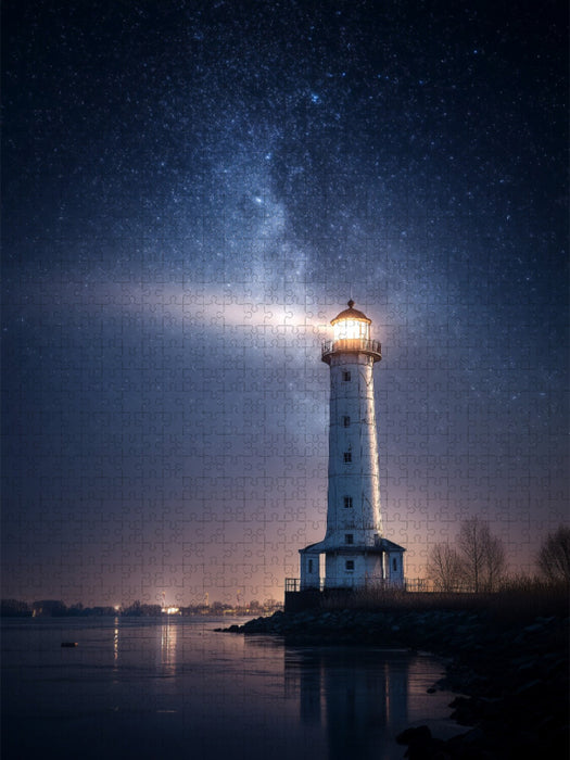 Unter funkelnden Sternen schläft das Meer - CALVENDO Foto-Puzzle'