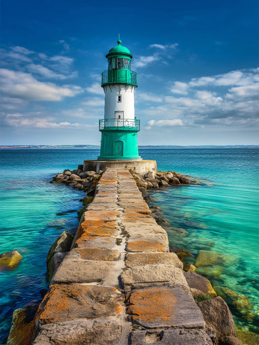 Das Meer schimmert in Türkis, der Himmel ruht in Blau - CALVENDO Foto-Puzzle'