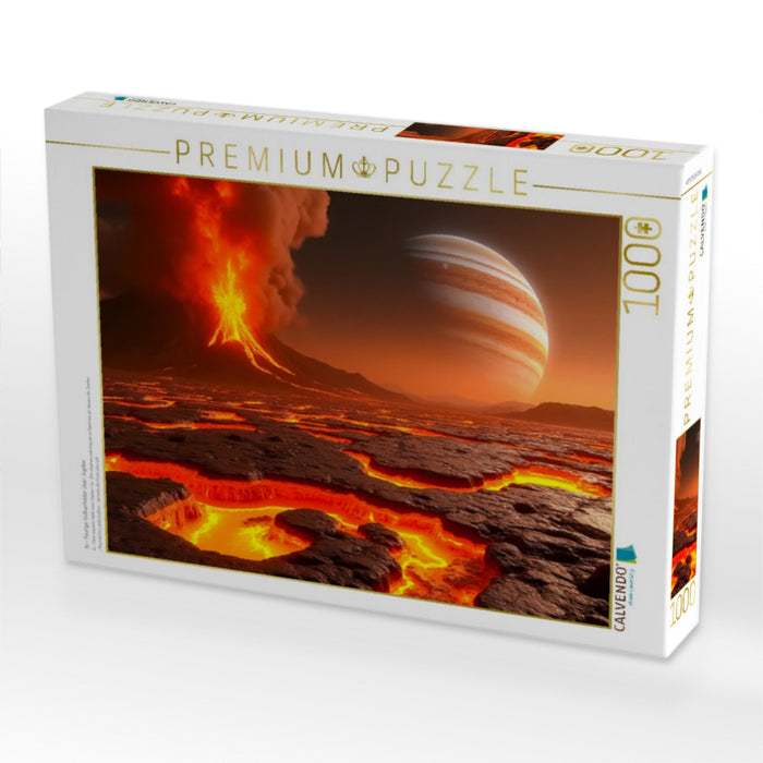 Io – Feurige Vulkanfelder über Jupiter - CALVENDO Foto-Puzzle'