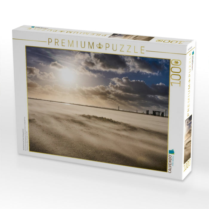 Herbstwind auf dem Kniepstrand - CALVENDO Foto-Puzzle'