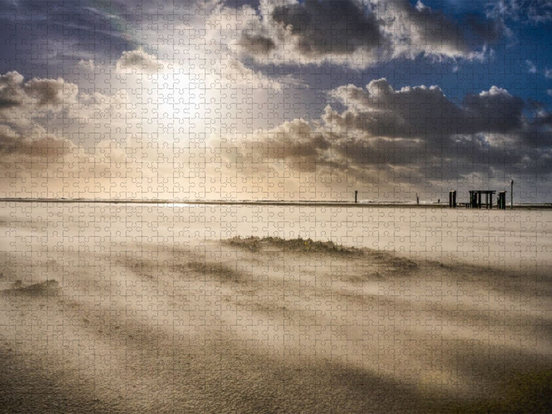 Herbstwind auf dem Kniepstrand - CALVENDO Foto-Puzzle'