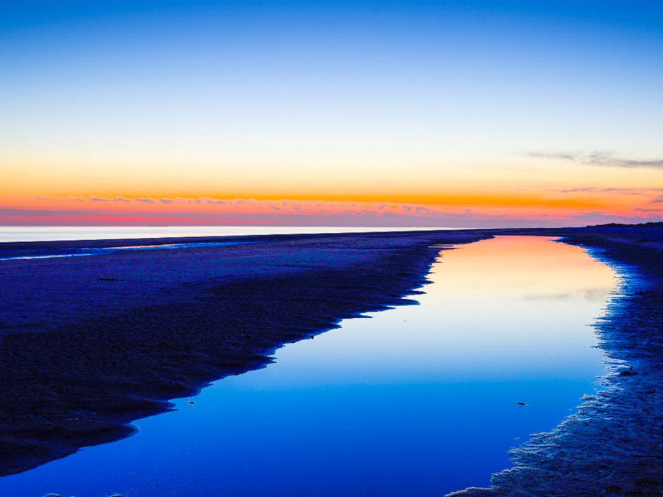 Kniepsand an der Westküste von Amrum nach Sonnenuntergang - CALVENDO Foto-Puzzle'