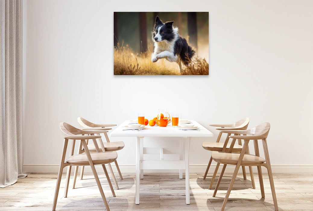 Premium Textil-Leinwand Ein schneller Sprint