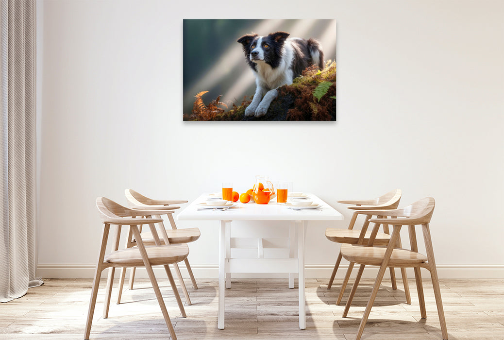 Premium Textil-Leinwand Aufmerksam und wachsam sein