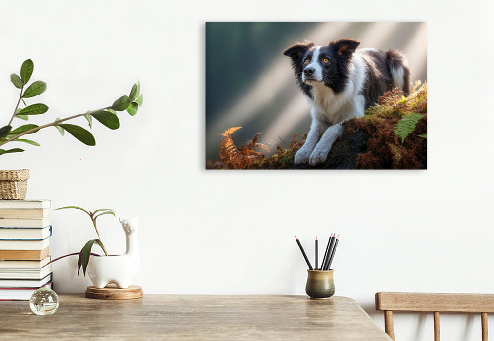 Premium Textil-Leinwand Aufmerksam und wachsam sein