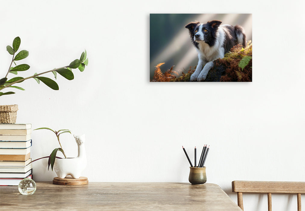 Premium Textil-Leinwand Aufmerksam und wachsam sein