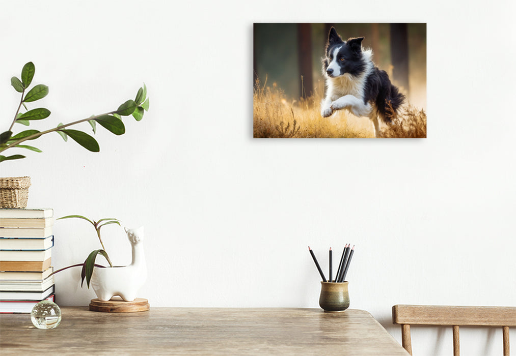 Premium Textil-Leinwand Ein schneller Sprint