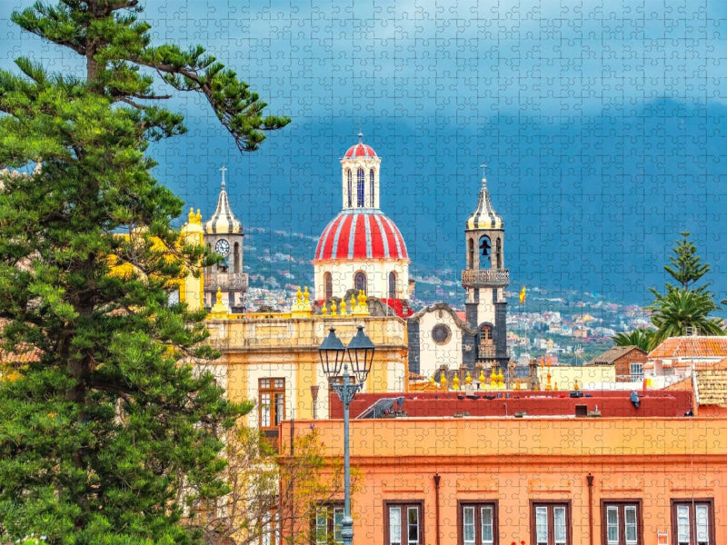 Blick auf die Altstadt, La Orotova, Teneriffa - CALVENDO Foto-Puzzle'