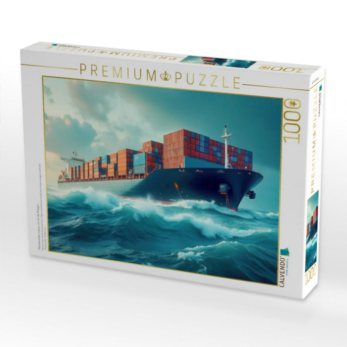 Monsterwellen voraus, nur für die Mutigen. - CALVENDO Foto-Puzzle'