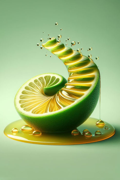 Premium Textil-Leinwand Süßer, verlockender Honigwirbel auf Fruchtstufen