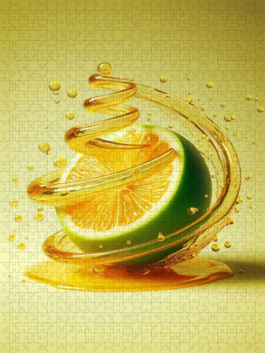 Eine Zitrone lässt einem das Wasser im Munde volllaufen - CALVENDO Foto-Puzzle'