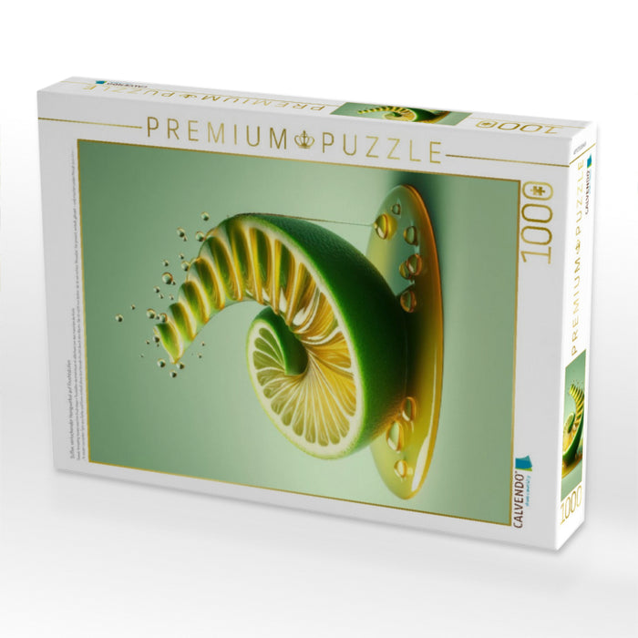 Süßer, verlockender Honigwirbel auf Fruchtstufen - CALVENDO Foto-Puzzle'