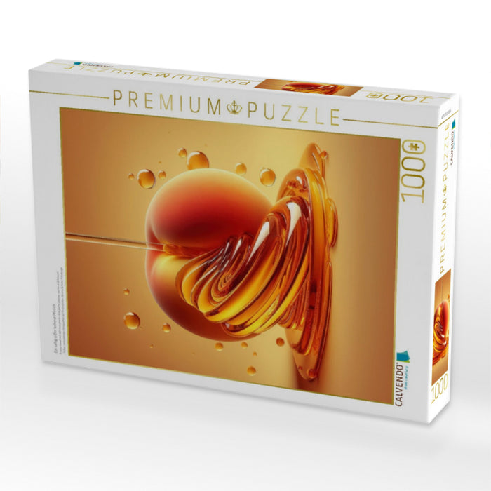 Ein saftig süßer leckerer Pfirsich - CALVENDO Foto-Puzzle'