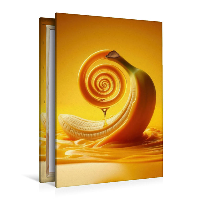 Premium Textil-Leinwand Eine Banane voller Vitamine