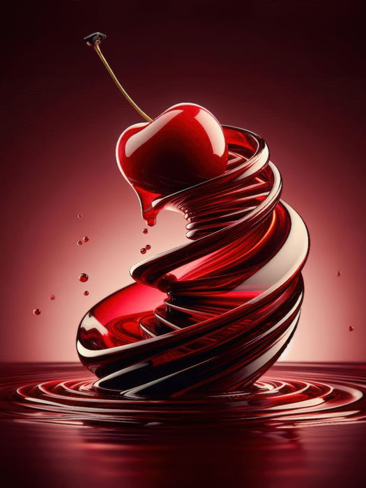 Eine saftig süße Kirsche voller Verlockung - CALVENDO Foto-Puzzle'