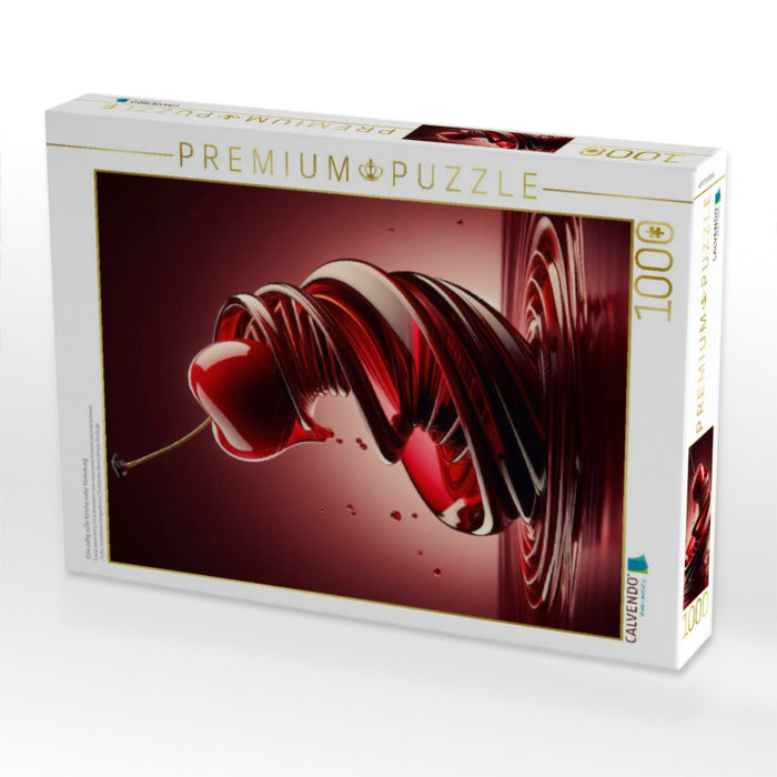 Eine saftig süße Kirsche voller Verlockung - CALVENDO Foto-Puzzle'