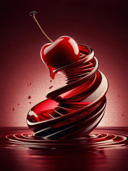 Eine saftig süße Kirsche voller Verlockung - CALVENDO Foto-Puzzle'