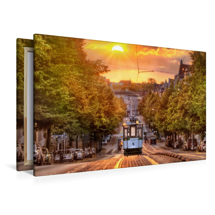 Premium Textil-Leinwand Ein Sommerabend in der LuWu.