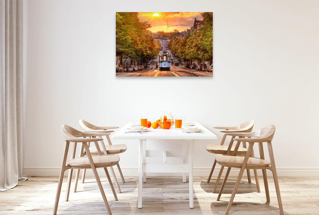 Premium Textil-Leinwand Ein Sommerabend in der LuWu.