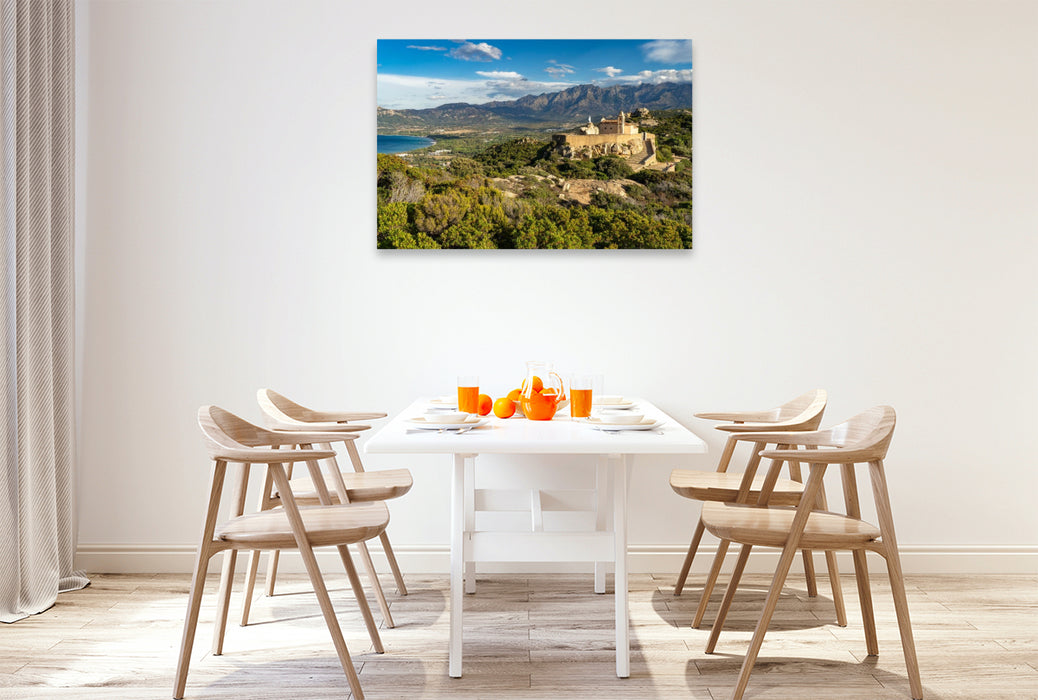 Premium Textil-Leinwand Calvi, Korsika