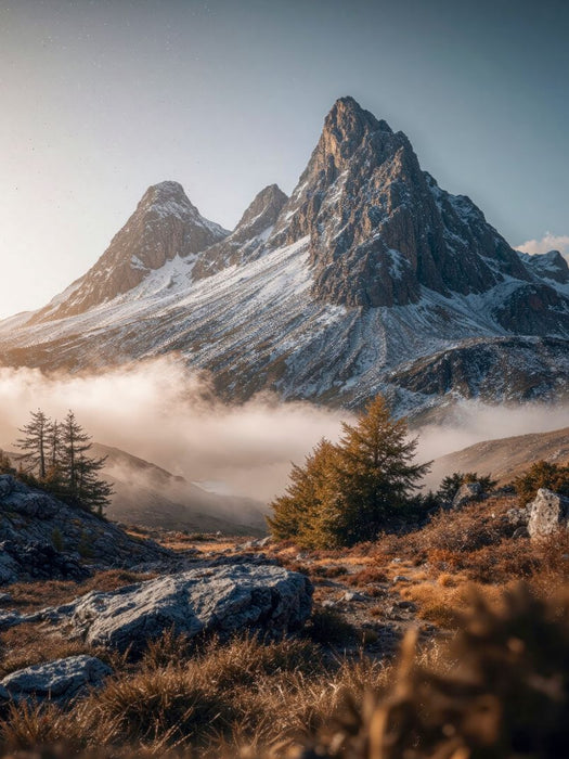 Wenn Nebel durch das Tal zieht - CALVENDO Foto-Puzzle'