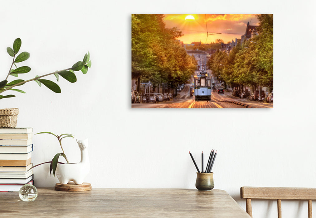 Premium Textil-Leinwand Ein Sommerabend in der LuWu.