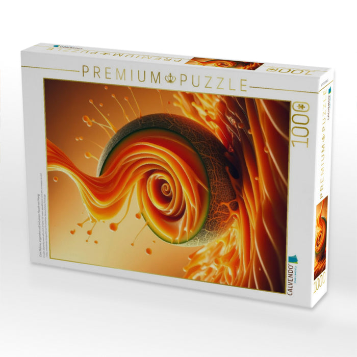 Eine Melone, angenehm süß mit einem Hauch von Honig - CALVENDO Foto-Puzzle'