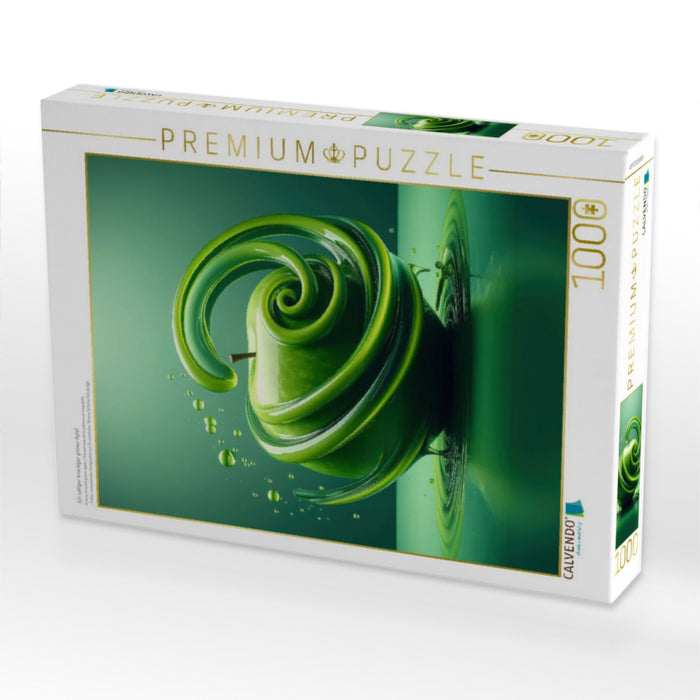 Ein saftiger knackiger grüner Apfel - CALVENDO Foto-Puzzle'