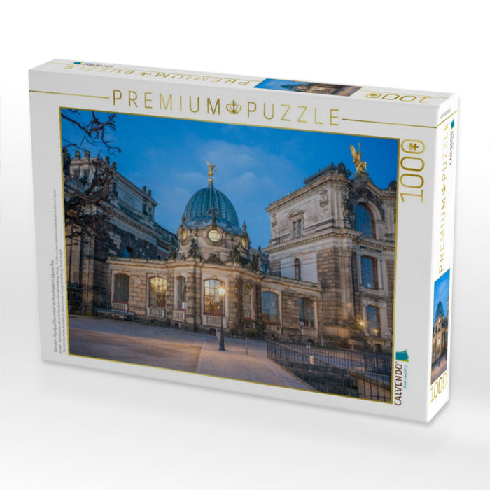 Dresden - Rundpavillon neben der Kunsthalle im Lipsius-Bau - CALVENDO Foto-Puzzle'