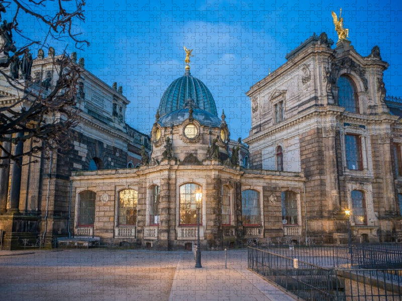 Dresden - Rundpavillon neben der Kunsthalle im Lipsius-Bau - CALVENDO Foto-Puzzle'