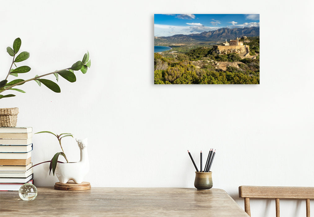 Premium Textil-Leinwand Calvi, Korsika