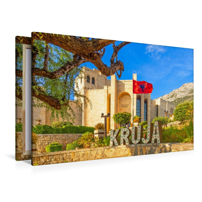 Premium Textil-Leinwand Festung Kruja – Schatz Albaniens