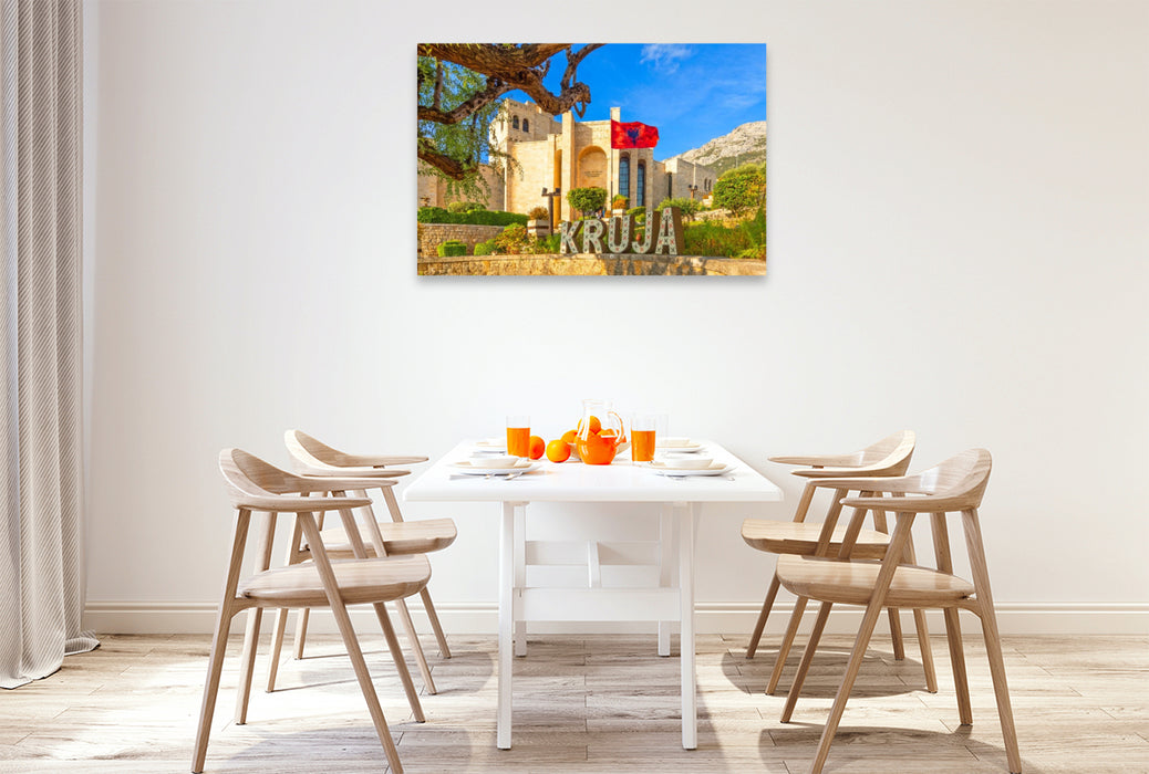 Premium Textil-Leinwand Festung Kruja – Schatz Albaniens