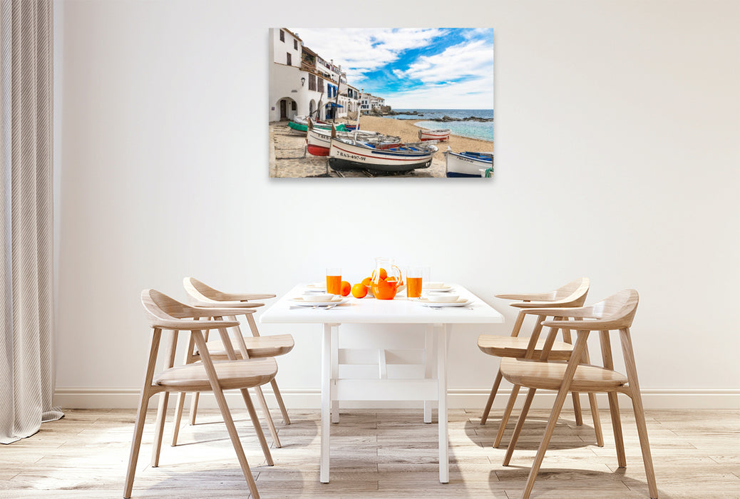 Premium Textil-Leinwand Ein Motiv aus dem Kalender Catalunya, der bezaubernde Norden Spaniens