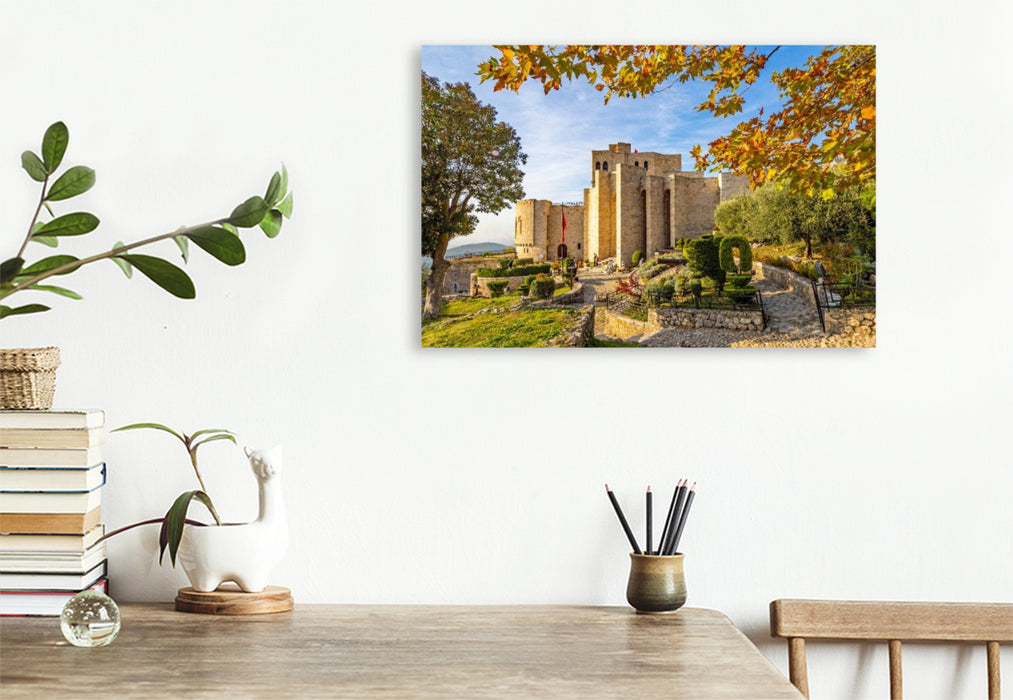 Premium Textil-Leinwand Die Festung von Kruja