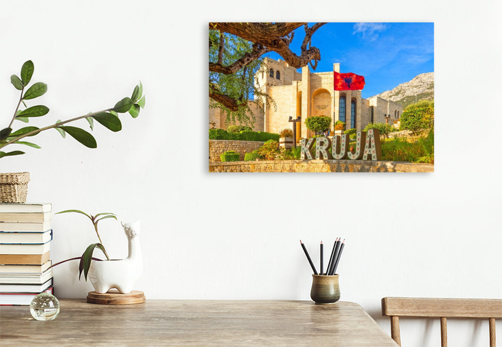 Premium Textil-Leinwand Festung Kruja – Schatz Albaniens