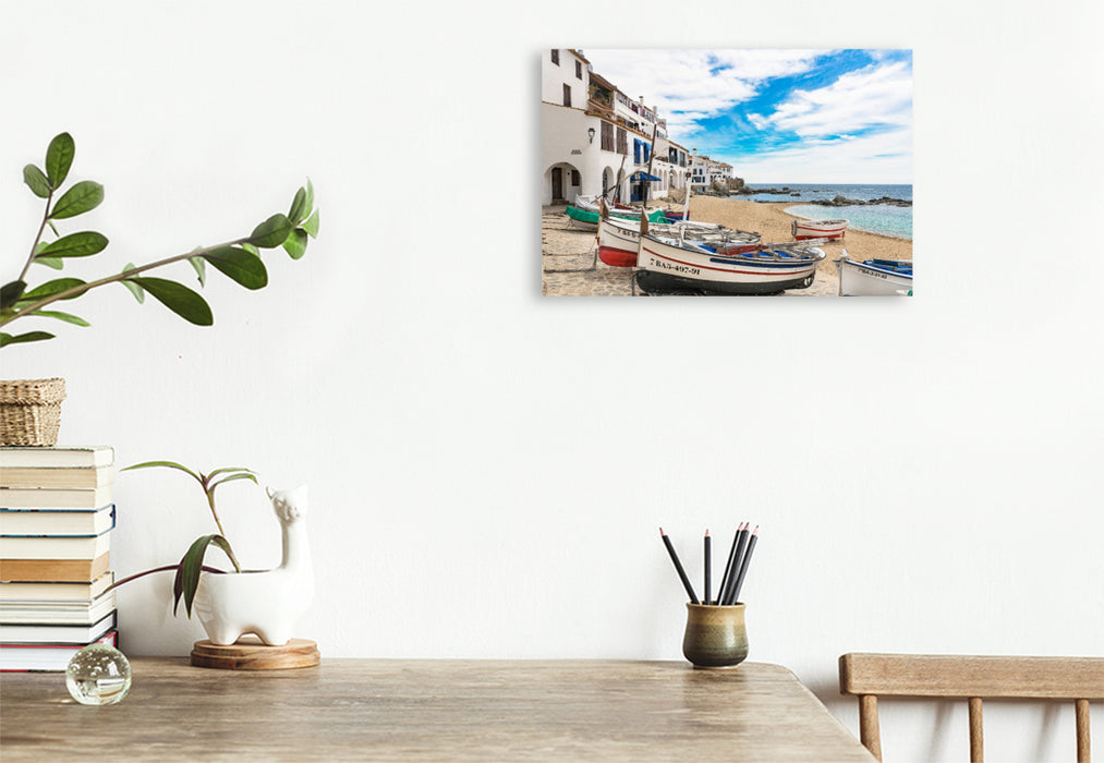 Premium Textil-Leinwand Ein Motiv aus dem Kalender Catalunya, der bezaubernde Norden Spaniens