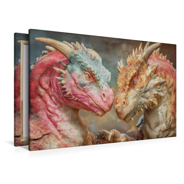 Premium Textil-Leinwand Drachen