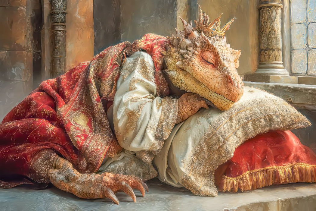 Premium Textil-Leinwand Drachen