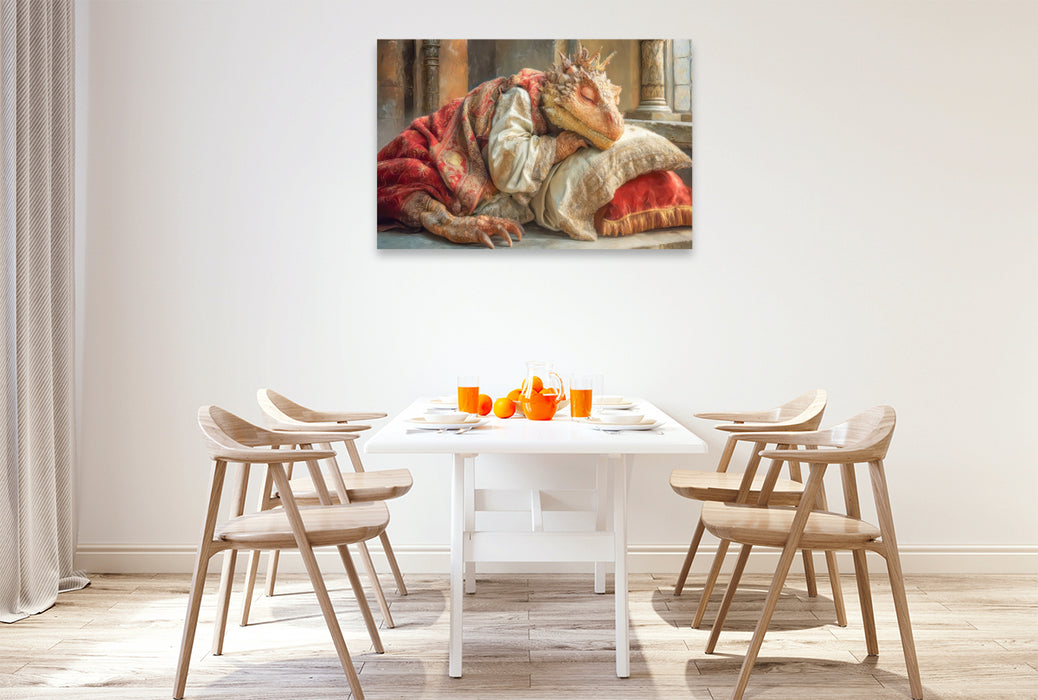 Premium Textil-Leinwand Drachen