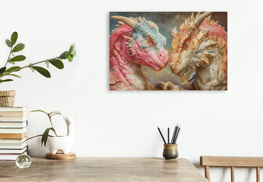 Premium Textil-Leinwand Drachen