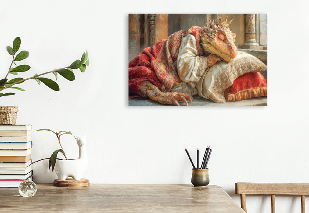 Premium Textil-Leinwand Drachen