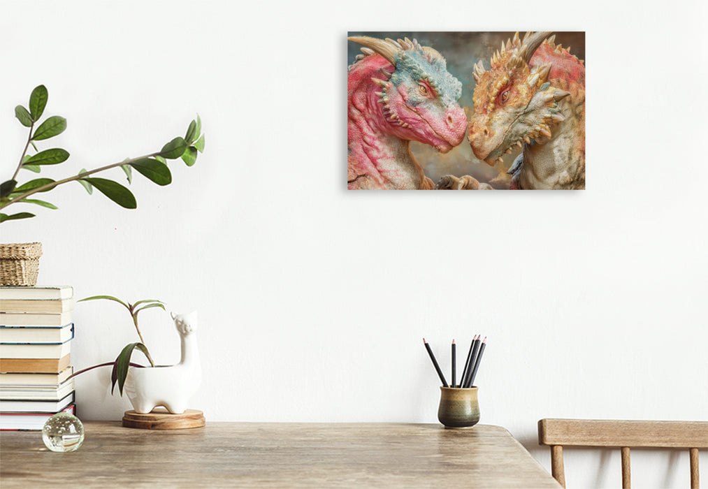 Premium Textil-Leinwand Drachen