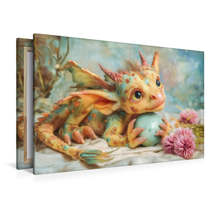 Premium Textil-Leinwand Drachen