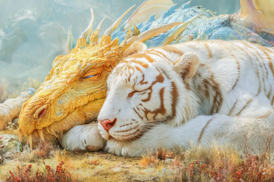 Premium Textil-Leinwand Drachen