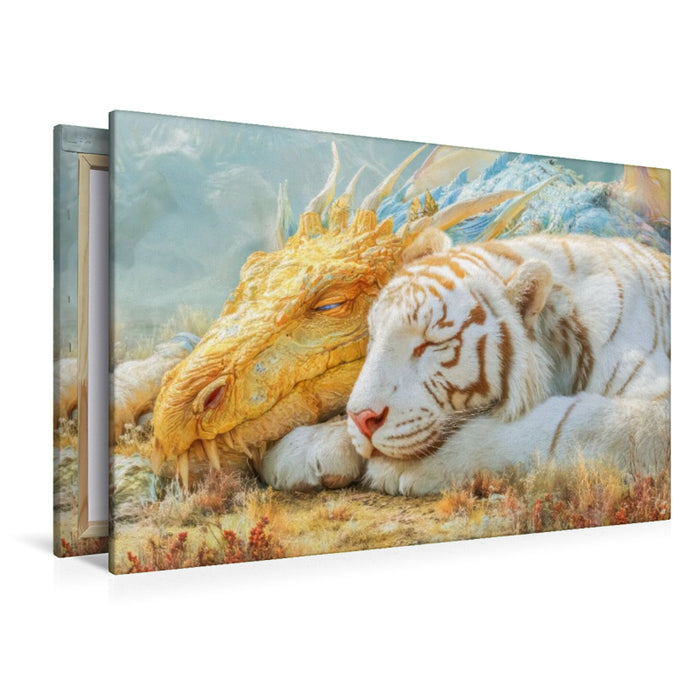 Premium Textil-Leinwand Drachen