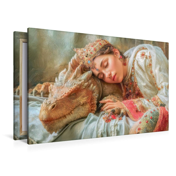 Premium Textil-Leinwand Drachen