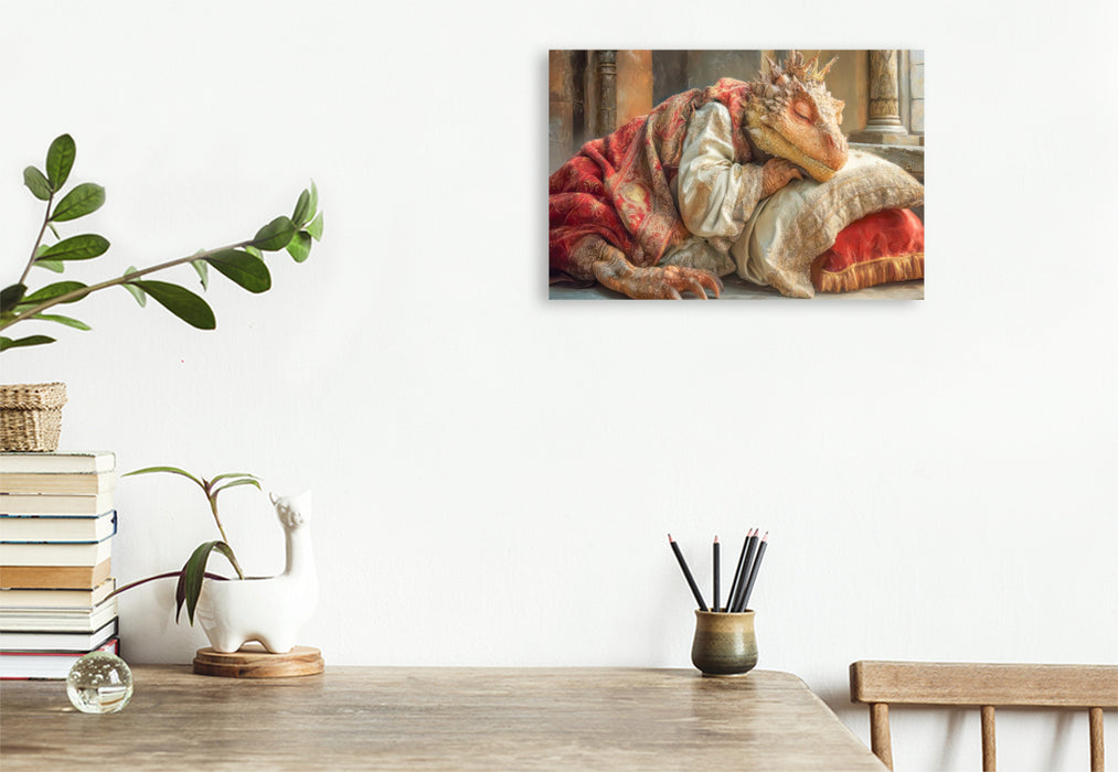 Premium Textil-Leinwand Drachen