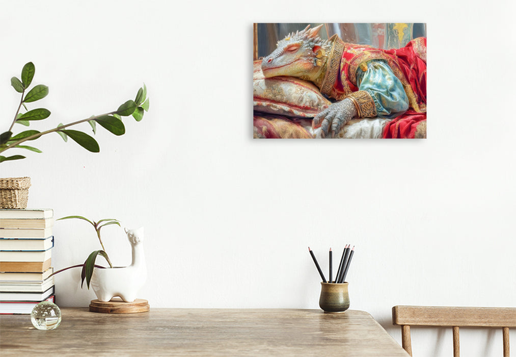 Premium Textil-Leinwand Drachen